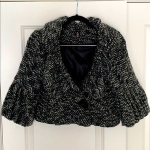 Black & White Bolero 3/4 sleeve